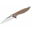 Нож складной QSP Knife Locust 9,8 см, сталь 154CM, рукоять Micarta Brown - фото № 1