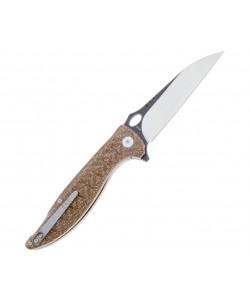 Нож складной QSP Knife Locust 9,8 см, сталь 154CM, рукоять Micarta Brown