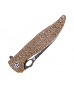 Нож складной QSP Knife Locust 9,8 см, сталь 154CM, рукоять Micarta Brown