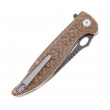 Нож складной QSP Knife Locust 9,8 см, сталь 154CM, рукоять Micarta Brown - фото № 4