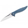 Нож складной QSP Knife Locust 9,8 см, сталь 154CM, рукоять Micarta Blue - фото № 1