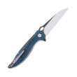 Нож складной QSP Knife Locust 9,8 см, сталь 154CM, рукоять Micarta Blue - фото № 2