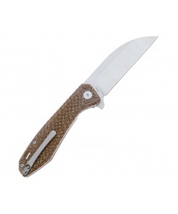 Нож складной QSP Knife Pelican 9,2 см, сталь S35VN, рукоять Micarta Brown