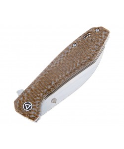Нож складной QSP Knife Pelican 9,2 см, сталь S35VN, рукоять Micarta Brown