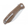Нож складной QSP Knife Pelican 9,2 см, сталь S35VN, рукоять Micarta Brown - фото № 4