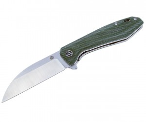 Нож складной QSP Knife Pelican 9,2 см, сталь S35VN, рукоять Micarta Green