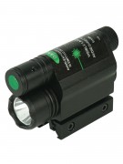 Лазерный целеуказатель подствольный (ЛЦУ) + подствольный фонарь RealArm BST-7 (зеленый)