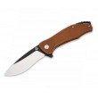 Нож складной QSP Knife Raven 8,6 см, сталь D2, рукоять G10 Brown - фото № 1