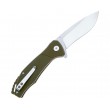 Нож складной QSP Knife Raven 8,6 см, сталь D2, рукоять G10 Green - фото № 2
