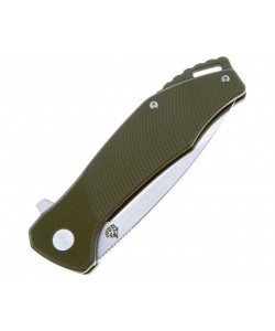 Нож складной QSP Knife Raven 8,6 см, сталь D2, рукоять G10 Green