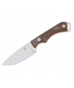 Нож QSP Knife Workaholic 8,9 см, сталь N690, рукоять Micarta Brown