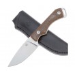 Нож QSP Knife Workaholic 8,9 см, сталь N690, рукоять Micarta Brown - фото № 3
