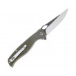 Нож складной QSP Knife Gavial 10,2 см, сталь D2, рукоять G10 Green - фото № 2