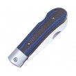 Нож складной QSP Knife Worker 8,8 см, сталь N690, рукоять Carbon Blue - фото № 3