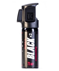 Газовый баллончик Black x2, 75 мл (с доп. защитой)