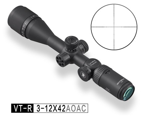 Оптический прицел Discovery VT-R 3-12x42AOAC, HMD, подсветка, на «л/хвост»