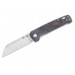 Нож складной QSP Knife Penguin 7,8 см, сталь D2, рукоять Carbon Red|Grey - фото № 1
