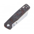 Нож складной QSP Knife Penguin 7,8 см, сталь D2, рукоять Carbon Red|Grey - фото № 4