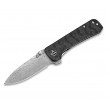 Нож складной QSP Knife Hawk 8,2 см, сталь Damascus, рукоять Carbon Grey - фото № 1