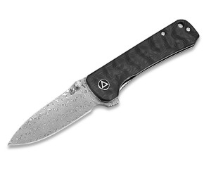Нож складной QSP Knife Hawk 8,2 см, сталь Damascus, рукоять Carbon Grey