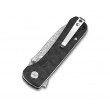 Нож складной QSP Knife Hawk 8,2 см, сталь Damascus, рукоять Carbon Grey - фото № 2