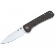 Нож складной QSP Knife Hawk 8,2 см, сталь CPM S35VN, рукоять Carbon Dark Gray - фото № 1