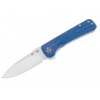 Нож складной QSP Knife Hawk 8,2 см, сталь 14C28N, рукоять Micarta Blue - фото № 1
