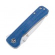 Нож складной QSP Knife Hawk 8,2 см, сталь 14C28N, рукоять Micarta Blue - фото № 4
