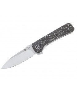 Нож складной QSP Knife Hawk 8,2 см, сталь S35VN, рукоять Carbon Gray