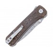 Нож складной QSP Knife Hawk 8,2 см, сталь Damascus, рукоять Carbon Copper - фото № 2