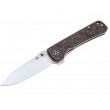 Нож складной QSP Knife Hawk 8,2 см, сталь S35VN, рукоять Carbon Copper - фото № 1