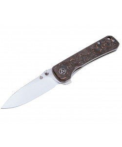 Нож складной QSP Knife Hawk 8,2 см, сталь S35VN, рукоять Carbon Copper