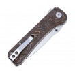 Нож складной QSP Knife Hawk 8,2 см, сталь S35VN, рукоять Carbon Copper - фото № 3