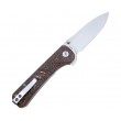 Нож складной QSP Knife Hawk 8,2 см, сталь S35VN, рукоять Carbon Copper - фото № 4