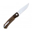 Нож складной QSP Knife Gannet 8,6 см, сталь 154CM, рукоять Micarta Brown - фото № 2