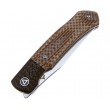 Нож складной QSP Knife Gannet 8,6 см, сталь 154CM, рукоять Micarta Brown - фото № 3