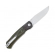 Нож складной QSP Knife Gannet 8,6 см, сталь 154CM, рукоять Micarta Green - фото № 2
