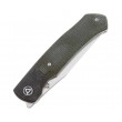 Нож складной QSP Knife Gannet 8,6 см, сталь 154CM, рукоять Micarta Green - фото № 4