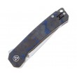 Нож складной QSP Knife Osprey 8,2 см, сталь 14C28N, рукоять Carbon Grey/Blue - фото № 3