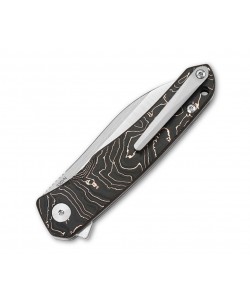 Нож складной QSP Knife Otter 6,9 см, сталь S35VN, рукоять Carbon Black/Copper