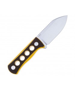 Нож QSP Knife Canary 6,3 см, сталь 14C28N, рукоять G10 Black/Yellow
