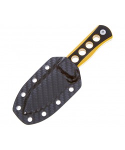Нож QSP Knife Canary 6,3 см, сталь 14C28N, рукоять G10 Black/Yellow