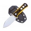 Нож QSP Knife Canary 6,3 см, сталь 14C28N, рукоять G10 Black/Yellow - фото № 4