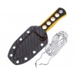 Нож QSP Knife Canary 6,3 см, сталь 14C28N, рукоять G10 Black/Yellow - фото № 6