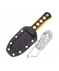 Нож QSP Knife Canary 6,3 см, сталь 14C28N, рукоять G10 Black/Yellow