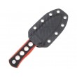Нож QSP Knife Canary 6,3 см, сталь 14C28N, рукоять G10 Black/Red - фото № 3