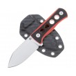 Нож QSP Knife Canary 6,3 см, сталь 14C28N, рукоять G10 Black/Red - фото № 4