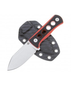 Нож QSP Knife Canary 6,3 см, сталь 14C28N, рукоять G10 Black/Red