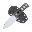 Нож QSP Knife Canary 6,3 см, сталь 14C28N, рукоять Micarta Green - фото № 5