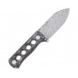Нож QSP Knife Canary 6,3 см, сталь Damascus, рукоять Carbon Grey - фото № 6